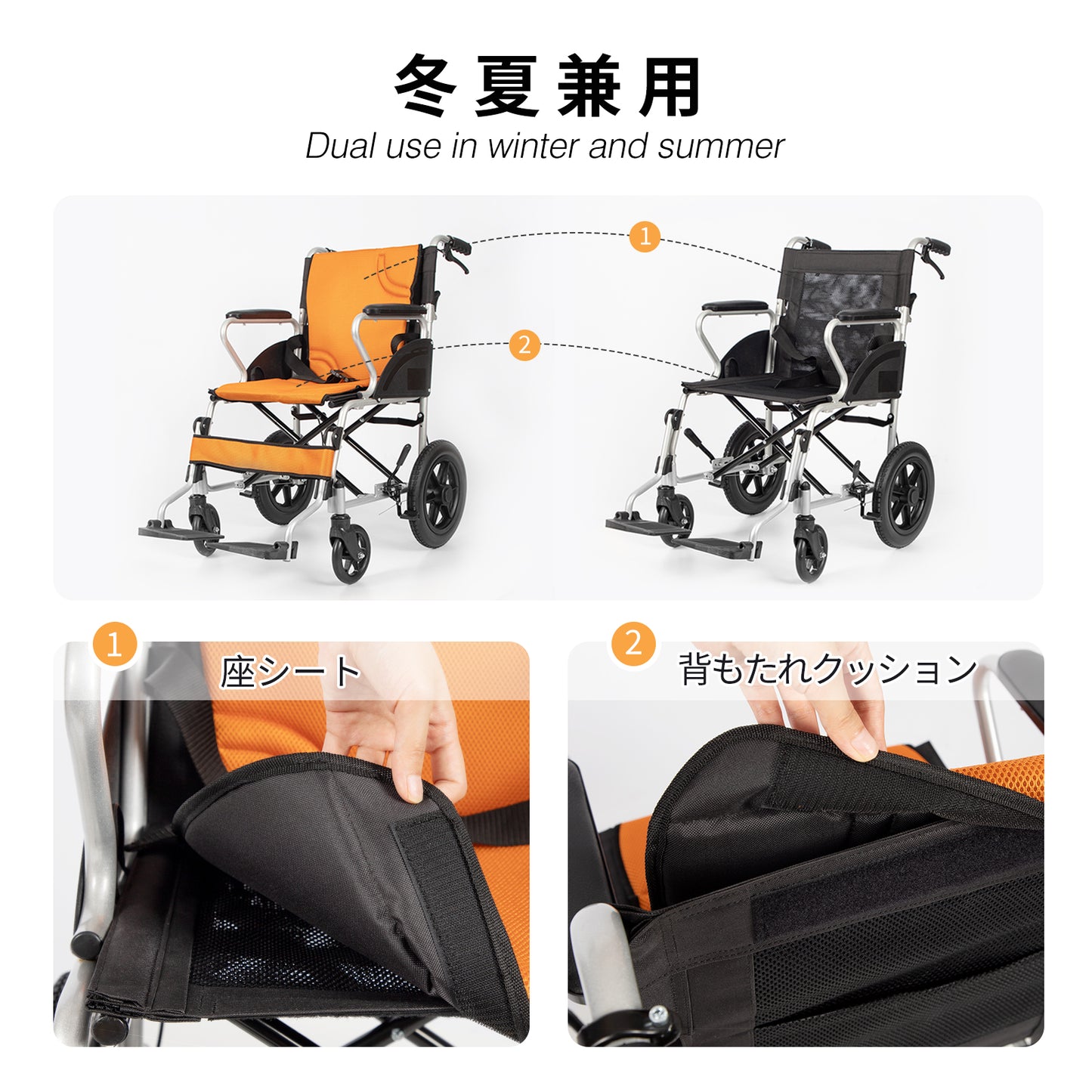 PIPIBEAR 車椅子 介助用車いす 折畳み 軽量 コンパクト 介助型 簡易車椅子 背折れタイプ ノーパンクタイヤ アルミ製 介助式車椅子 組み立て不要 簡易 軽量 持ち運び易い 外出用 室内用 旅行に適用