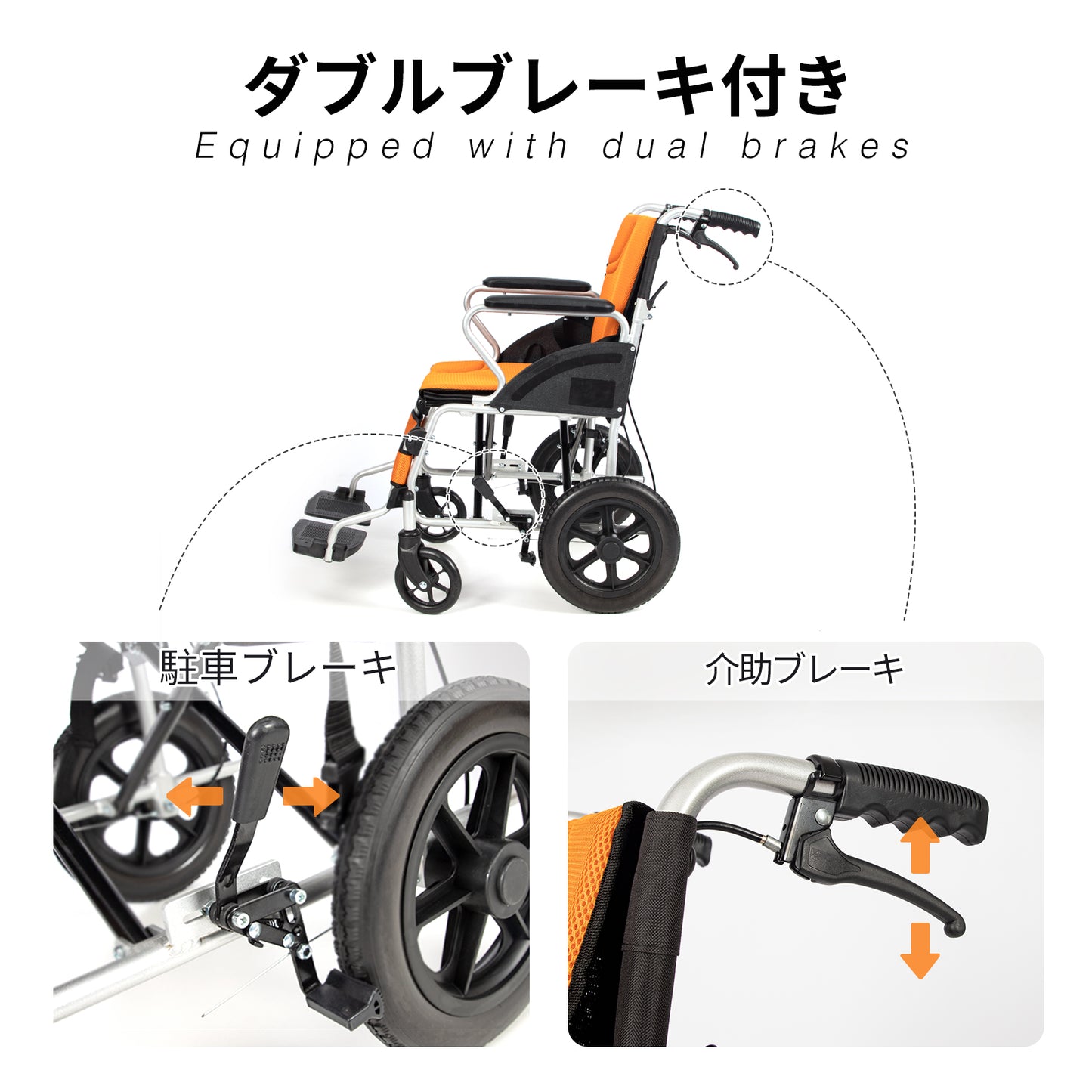 PIPIBEAR 車椅子 介助用車いす 折畳み 軽量 コンパクト 介助型 簡易車椅子 背折れタイプ ノーパンクタイヤ アルミ製 介助式車椅子 組み立て不要 簡易 軽量 持ち運び易い 外出用 室内用 旅行に適用