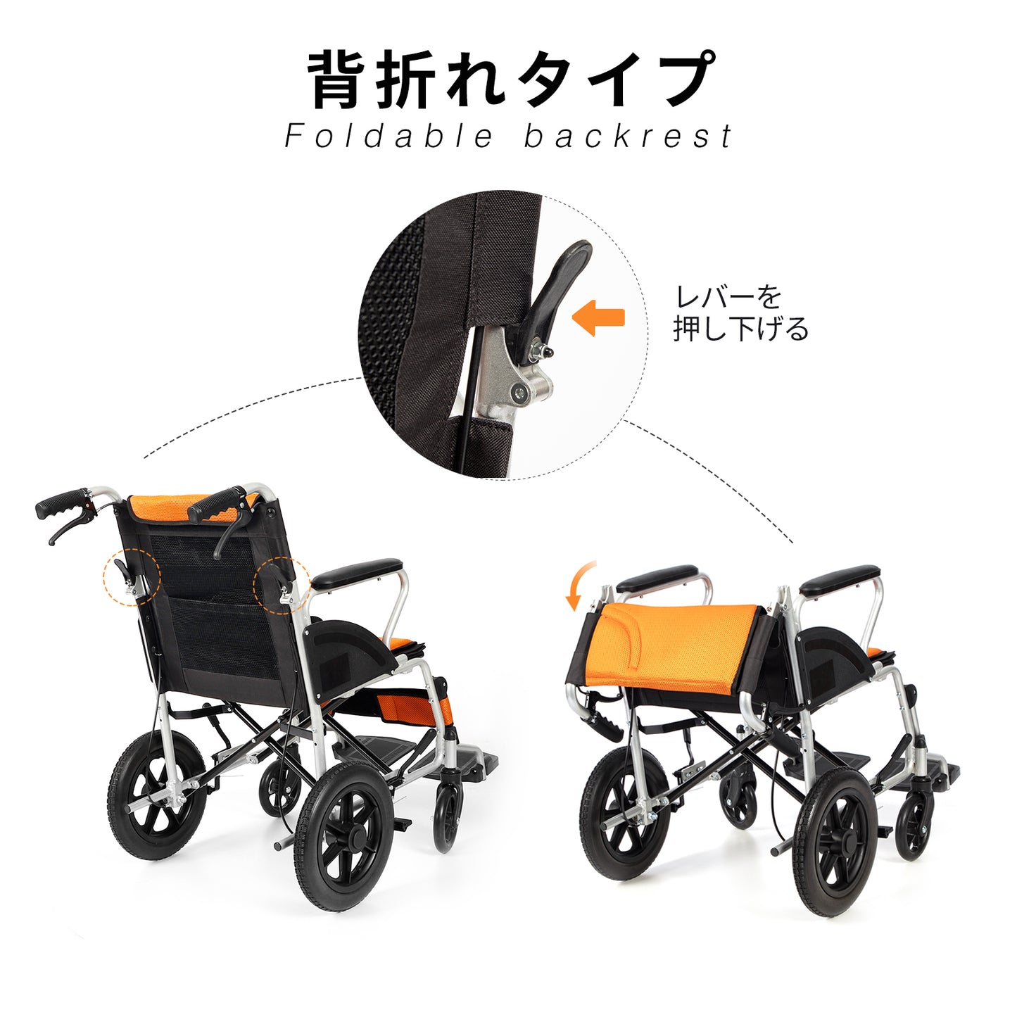 PIPIBEAR 車椅子 介助用車いす 折畳み 軽量 コンパクト 介助型 簡易車椅子 背折れタイプ ノーパンクタイヤ アルミ製 介助式車椅子 組み立て不要 簡易 軽量 持ち運び易い 外出用 室内用 旅行に適用