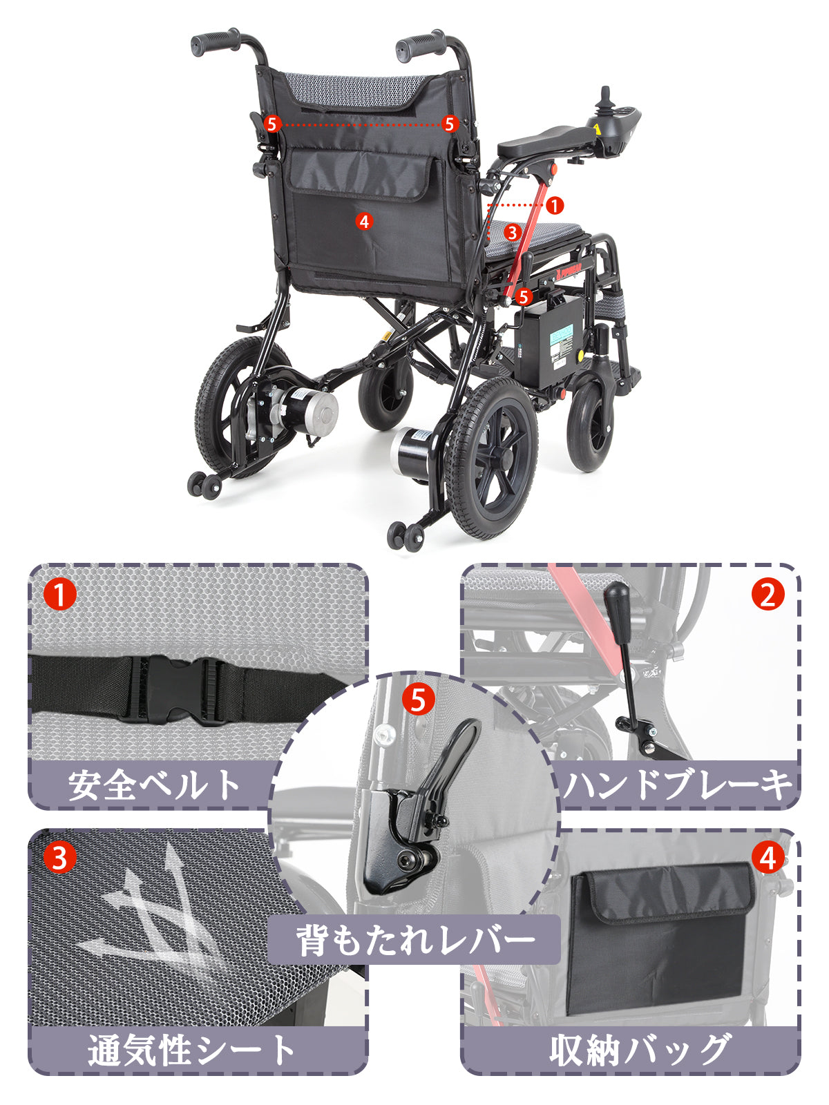 PIPIBEAR 電動車椅子 折りたたみ 軽量 コンパクト 軽量電動車椅子 アルミ製 介助・自走兼用 電動車いす 航続12-14KM 組み立て不要 障害者 高齢者 妊婦向け 日本語の説明書付き