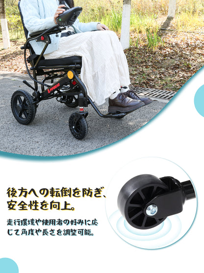 PIPIBEAR 電動車椅子 電動車いす 折りたたみ 軽量 コンパクト 耐荷重100kg 重量18kg バッテリー航続距離15KM 電磁ブレーキ 360°ジョイスティック 12Ahリチウムイオン電池 介助・自走兼用 組み立て不要 日本語取扱説明書 高齢者・障害者・妊婦向け